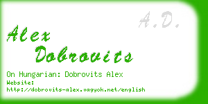 alex dobrovits business card